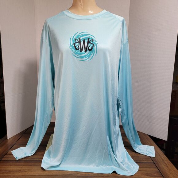 Salt Water Soul Graphic LS Tee "Coastal USA" Lt Blue - Size Large - Picture 3 of 4